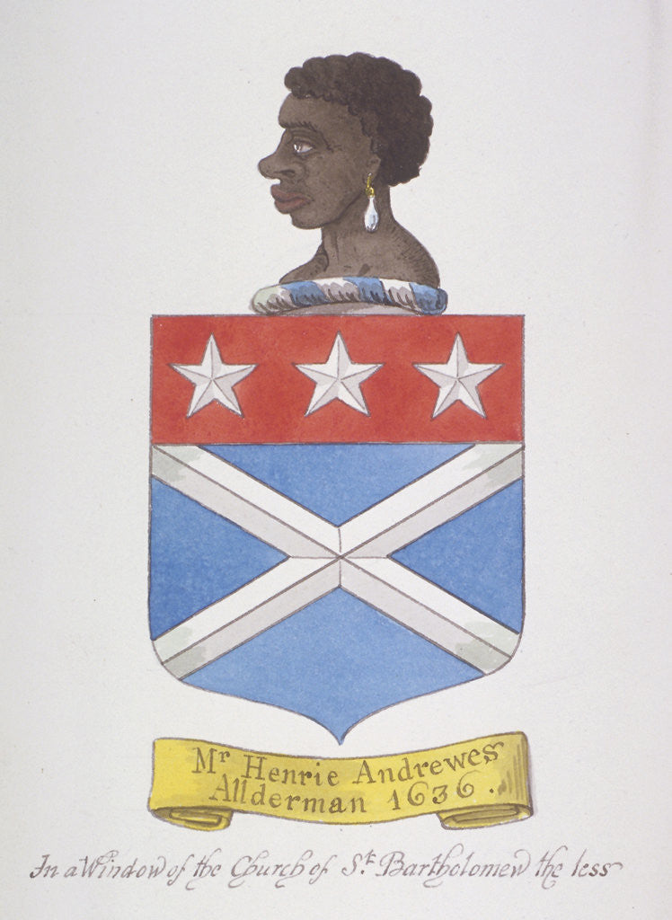 Detail of Coat of arms of Alderman Henry Andrews by Anonymous
