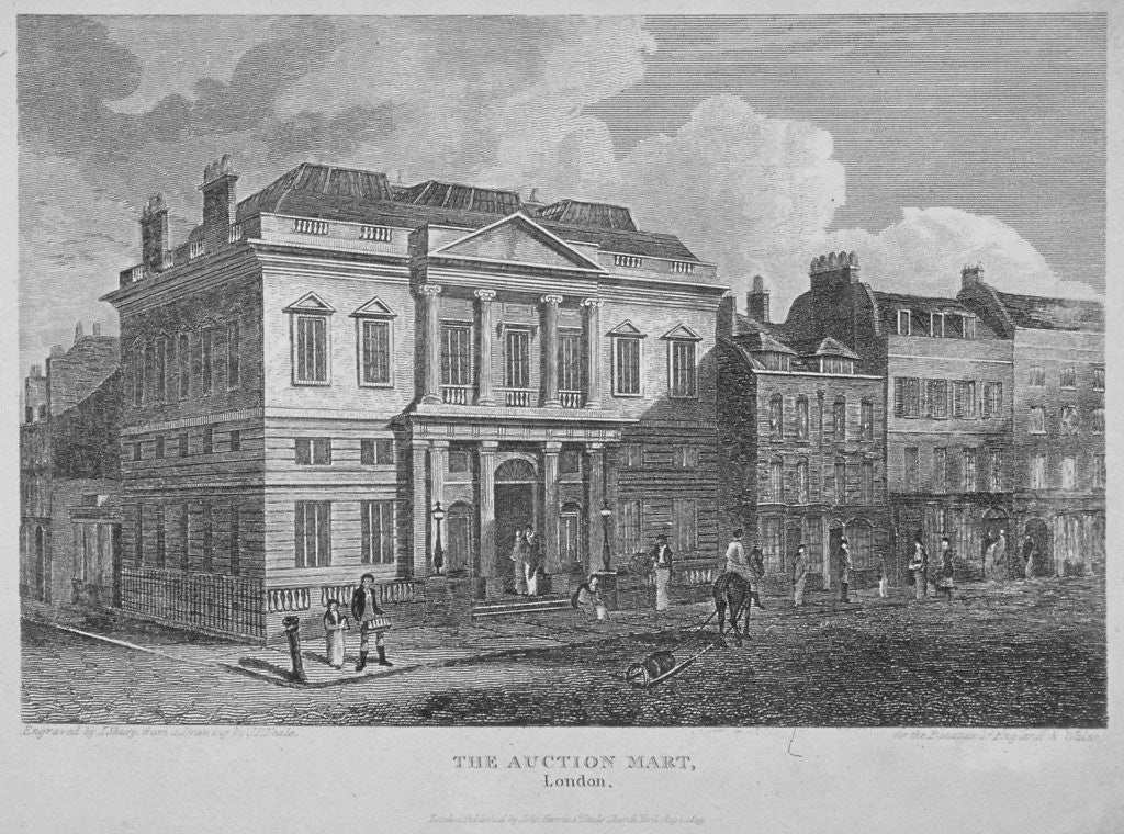 View of the Auction Mart in Bartholomew Lane, City of London by J Shury