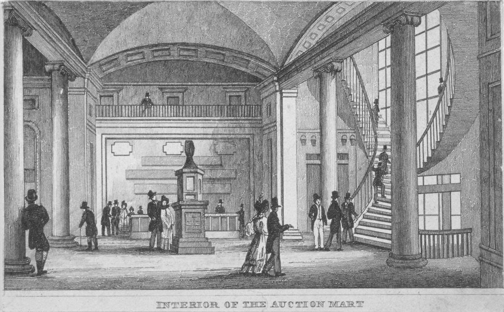 Detail of Interior of the Auction Mart in Bartholomew Lane, City of London by Anonymous
