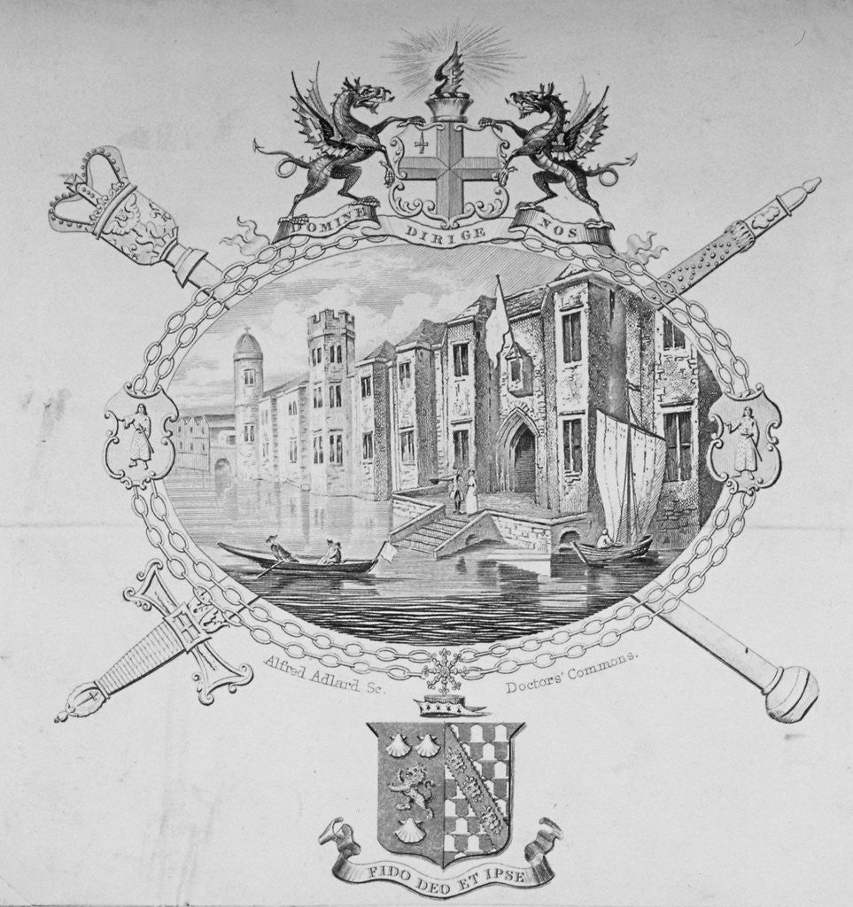 Detail of View of Barnard's Castle and boats on the River Thames, City of London by Anonymous