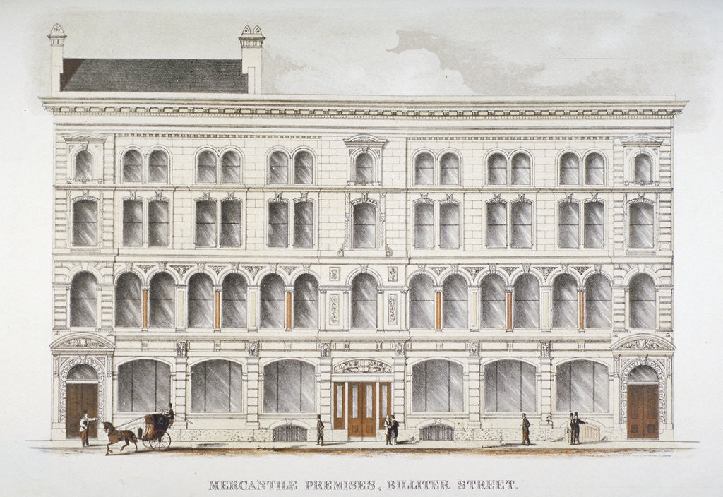 View of mercantile premises, Billiter Street, City of London by Sir Joseph Causton & Sons