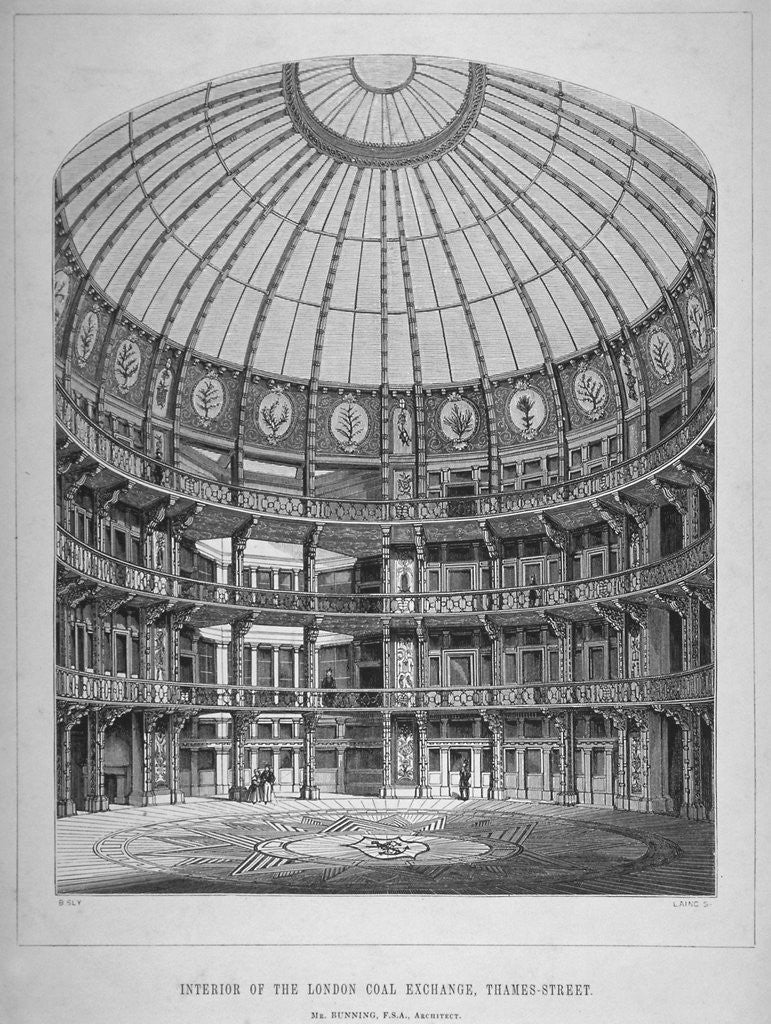 Detail of Interior of the New Coal Exchange, Lower Thames Street, City of London by Laing
