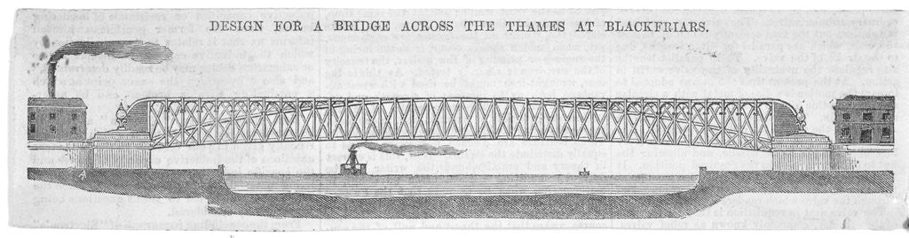 Detail of Design for the new Blackfriars Bridge, London by Anonymous