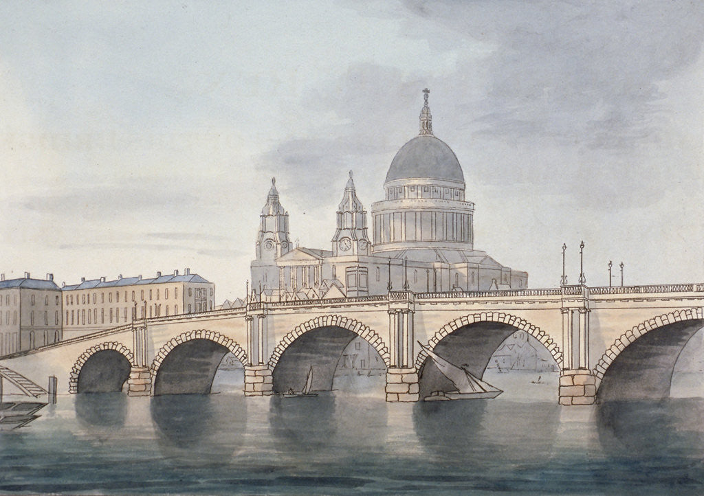 View of Blackfriars Bridge and St Paul's Cathedral, London by Anonymous