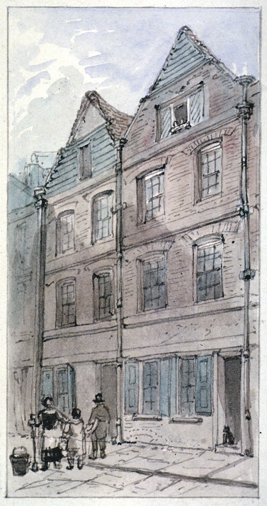 Houses in Blackhorse Alley, Fleet Street, City of London by James Findlay