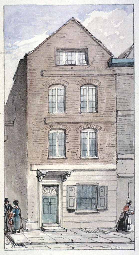Detail of View of no 7 Blackhorse Alley, Fleet Street, City of London by James Findlay