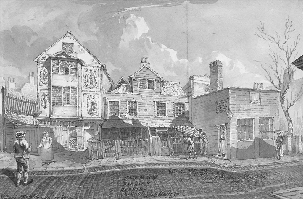 Detail of Sir Paul Pindar's House, Bishopsgate, City of London by Robert Blemmell Schnebbelie