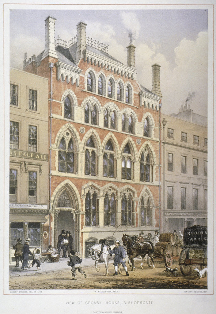 Detail of Crosby Hall at no 95 Bishopsgate, City of London by Vincent Brooks