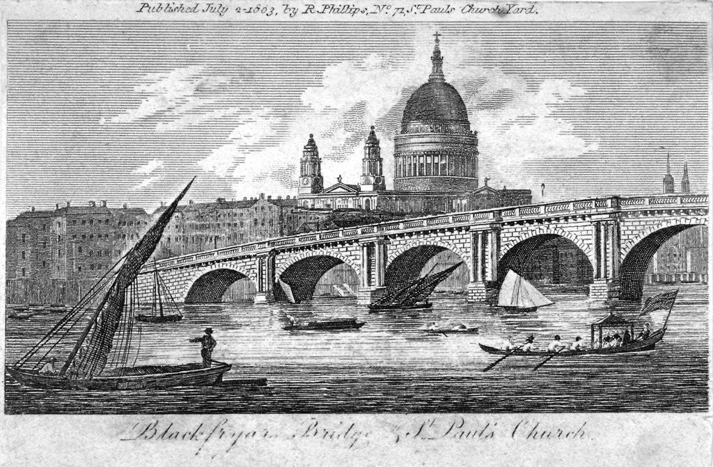 Detail of Blackfriars Bridge, London by Anonymous