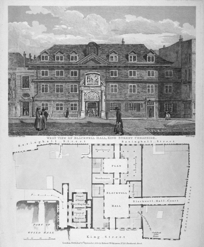 Blackwell Hall, King Street, City of London by Thomas Dale