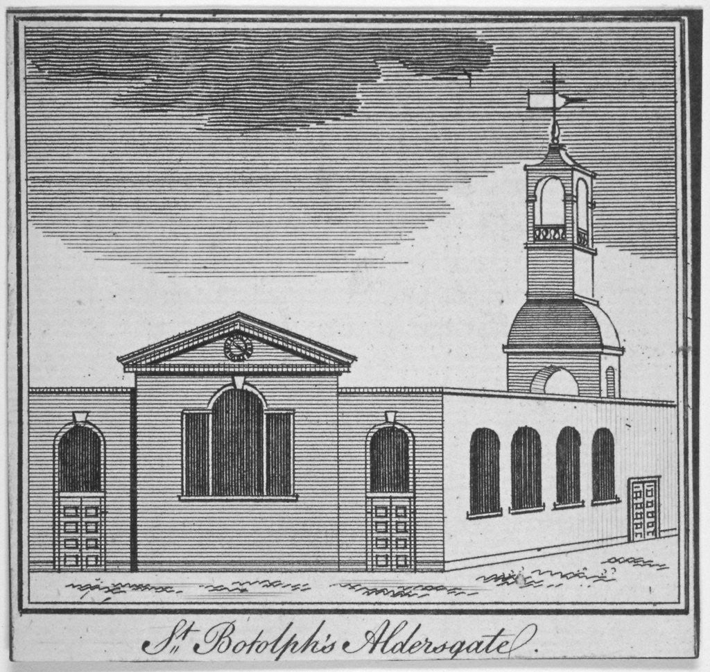North-east view of the Church of St Botolph Aldersgate, City of London by Anonymous