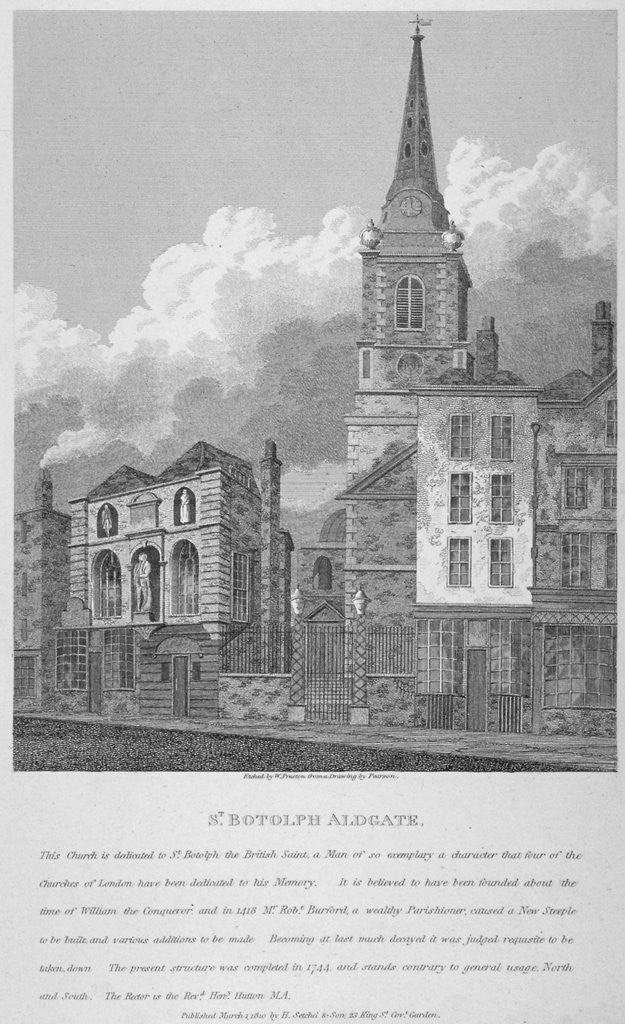 Church of St Botolph, Aldgate, City of London by W Preston