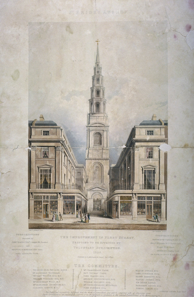 View of St Bride's Avenue including the premises of Pitman and Ashfield, City of London by T Kearnan