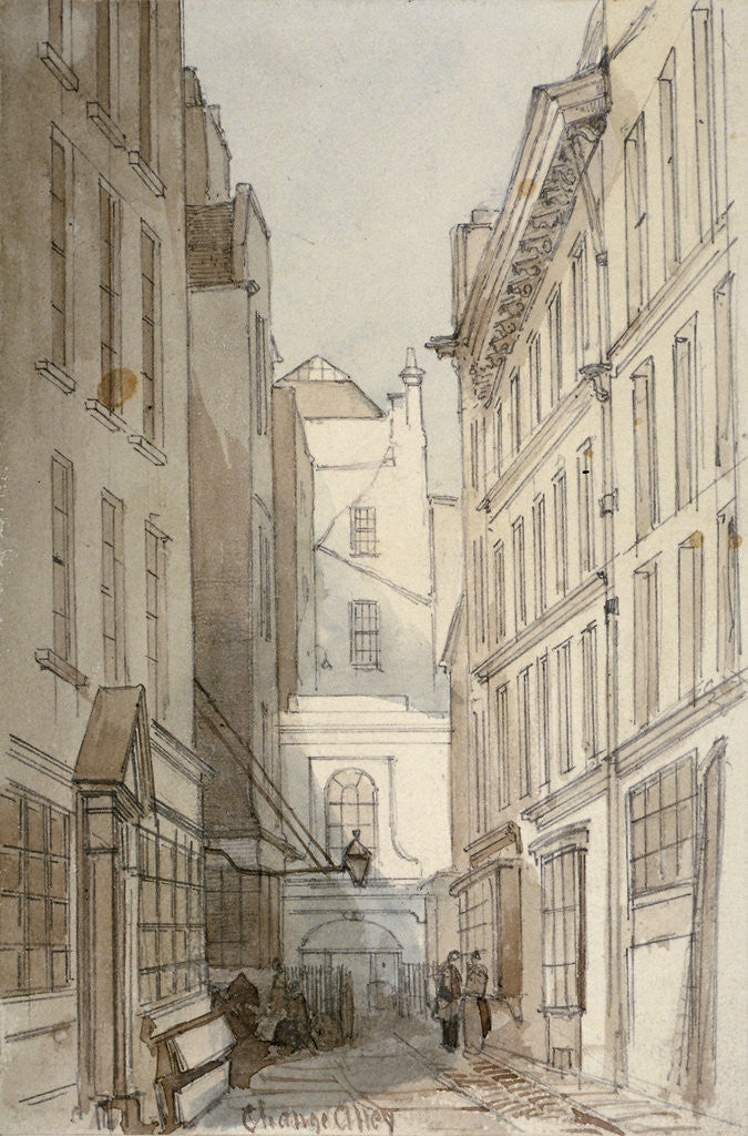 Detail of Change Alley, City of London by Thomas Colman Dibdin