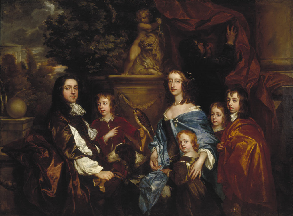 Detail of Sir Edward Hales and his family by Peter Lely