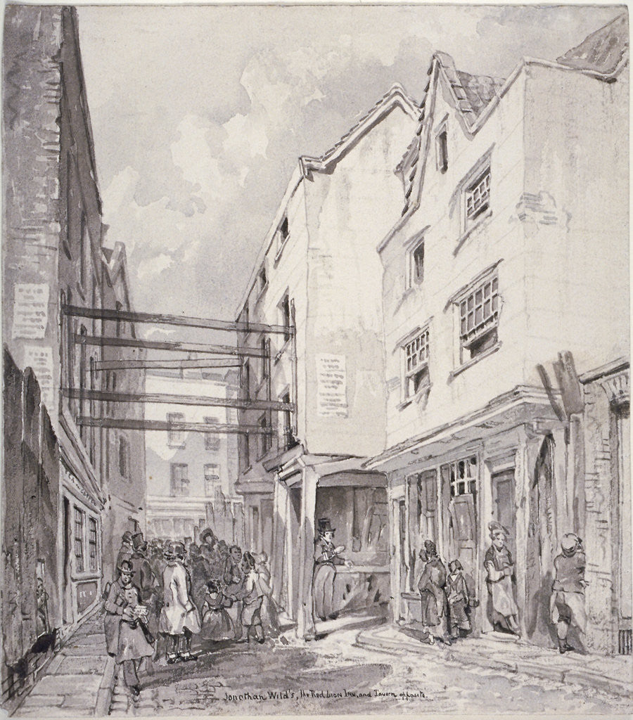 Detail of Chick Lane, City of London by Robert Blemmell Schnebbelie