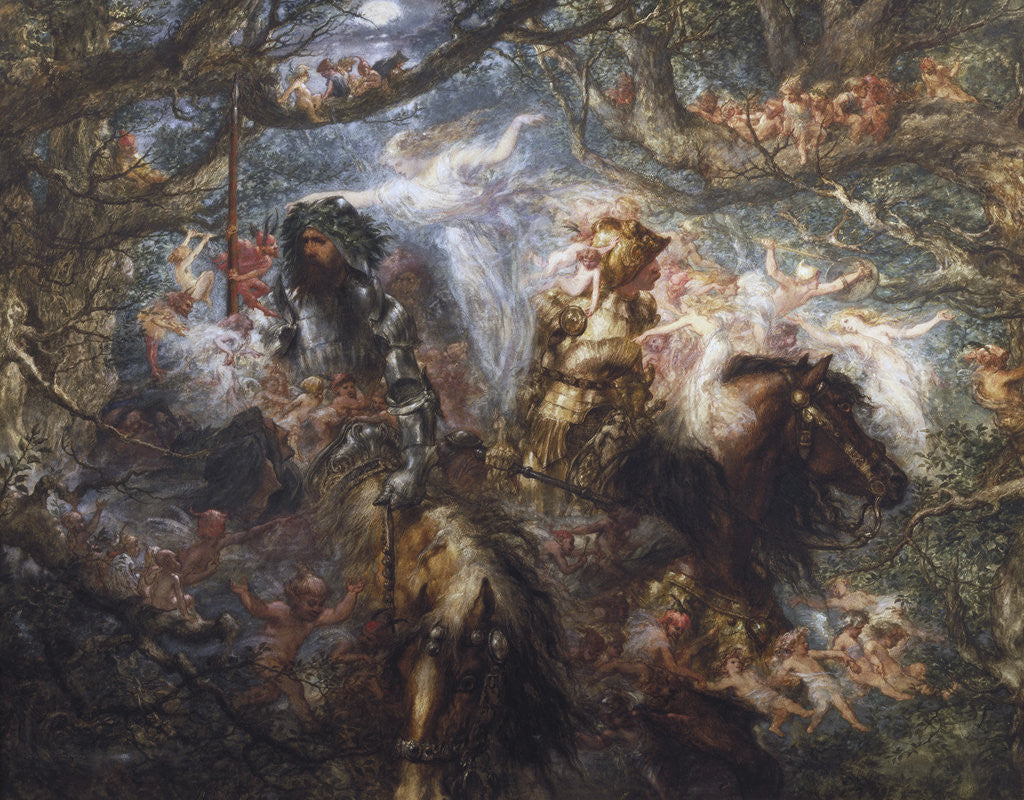 Detail of The Enchanted Forest by Sir John Gilbert