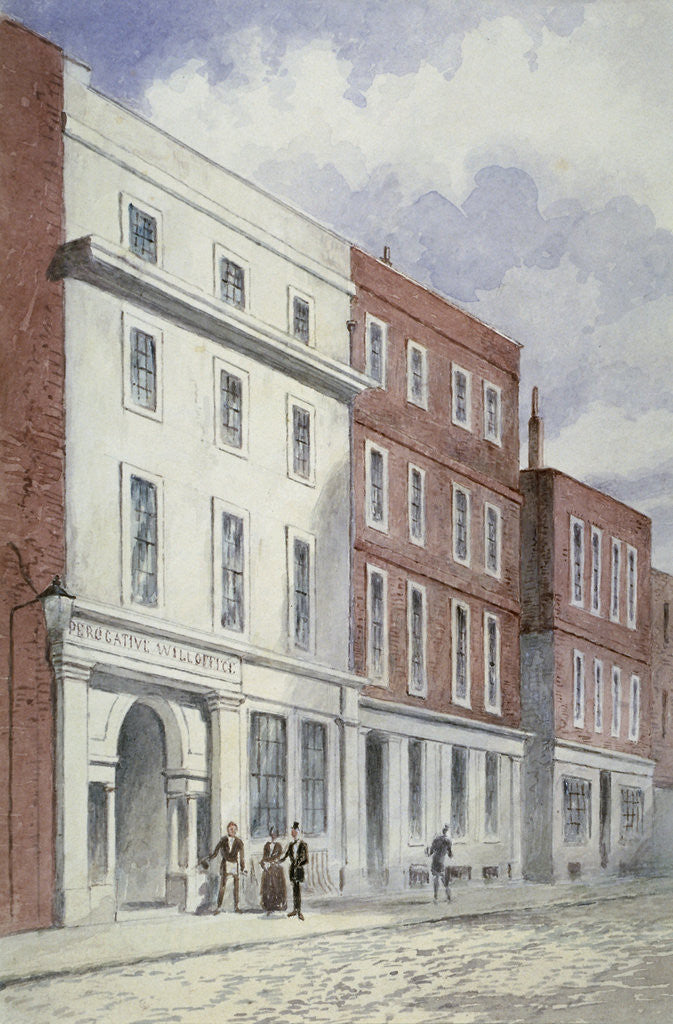Detail of View of the Prerogative Will Office, Doctors' Commons, City of London by Anonymous