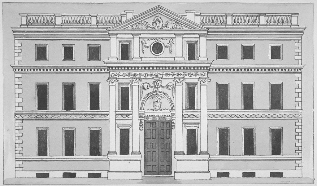 Front elevation of the Drapers' Hall, Throgmorton Street, City of London by Anonymous