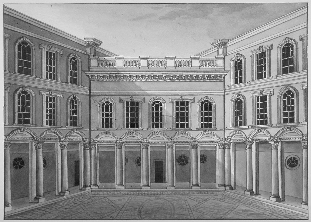 View of the Drapers' Hall inner court, Throgmorton Street, City of London by Anonymous
