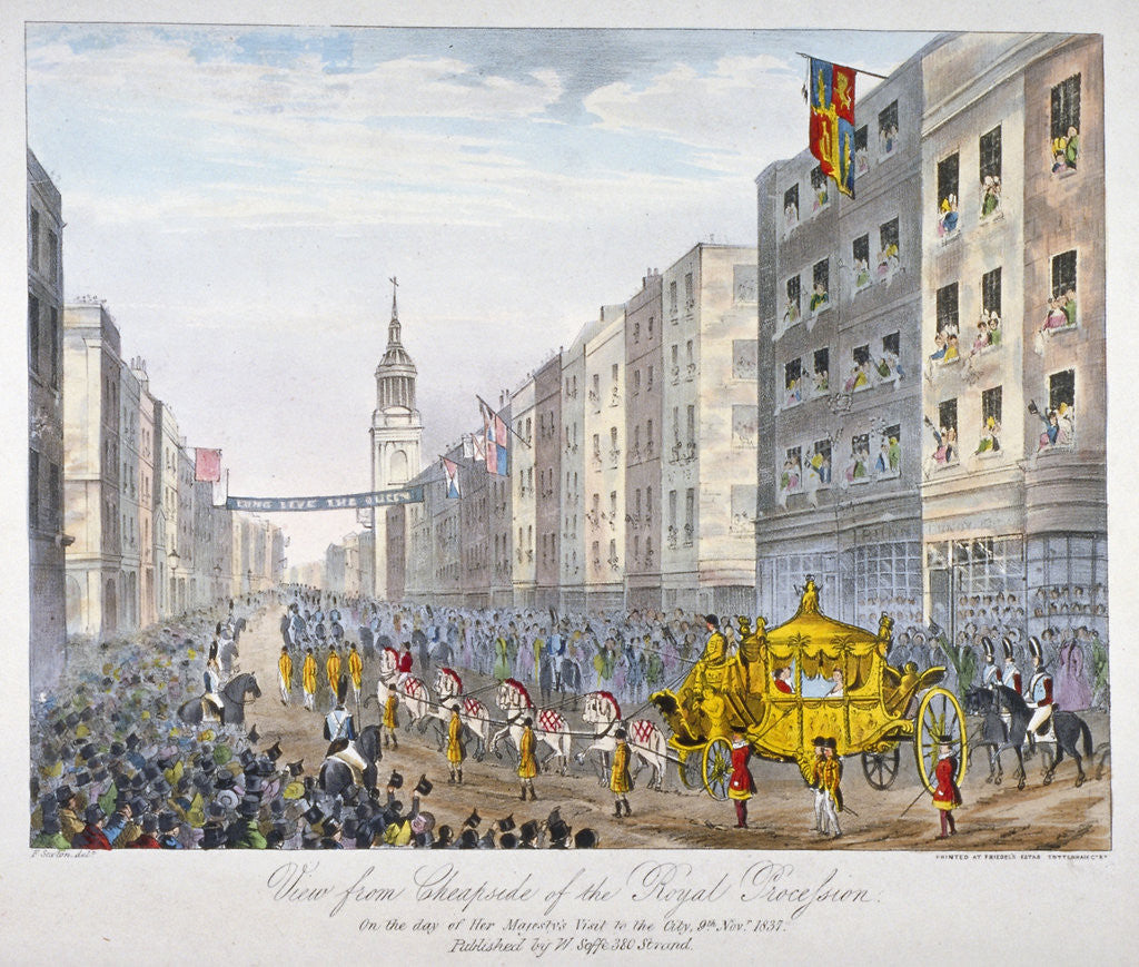 Royal coach on Cheapside, City of London by A Friedel