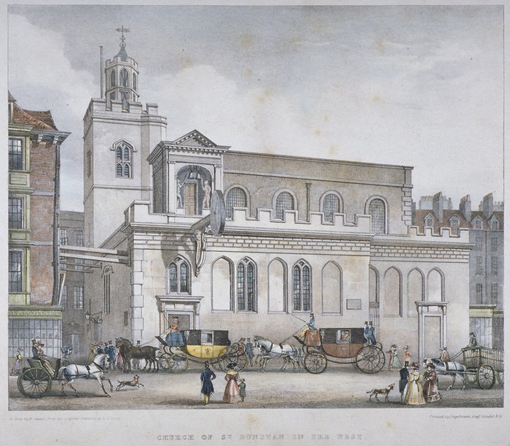 Detail of Church of St Dunstan in the West, Fleet Street, City of London by W Ganci