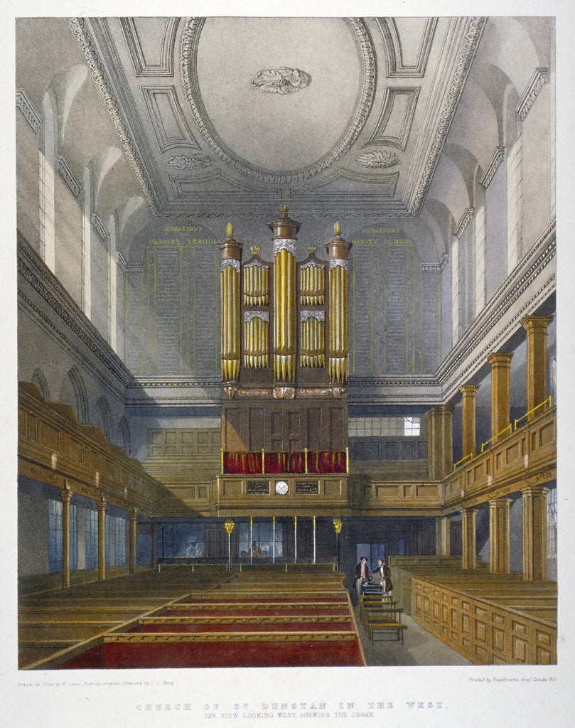 Interior, looking west, Church of St Dunstan in the West, Fleet Street, City of London by W Ganci