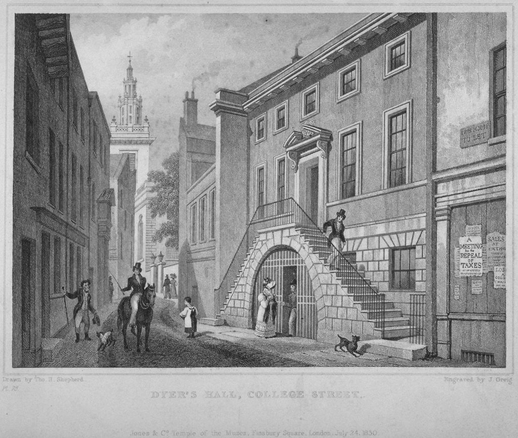 View of the Dyers' Hall, College Street, City of London by John Greig