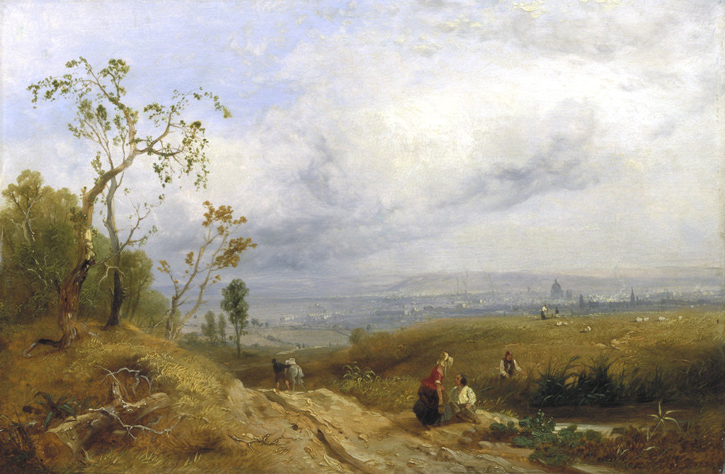 Detail of A Peep at the Metropolis from Hampstead Heath by James Baker Pyne
