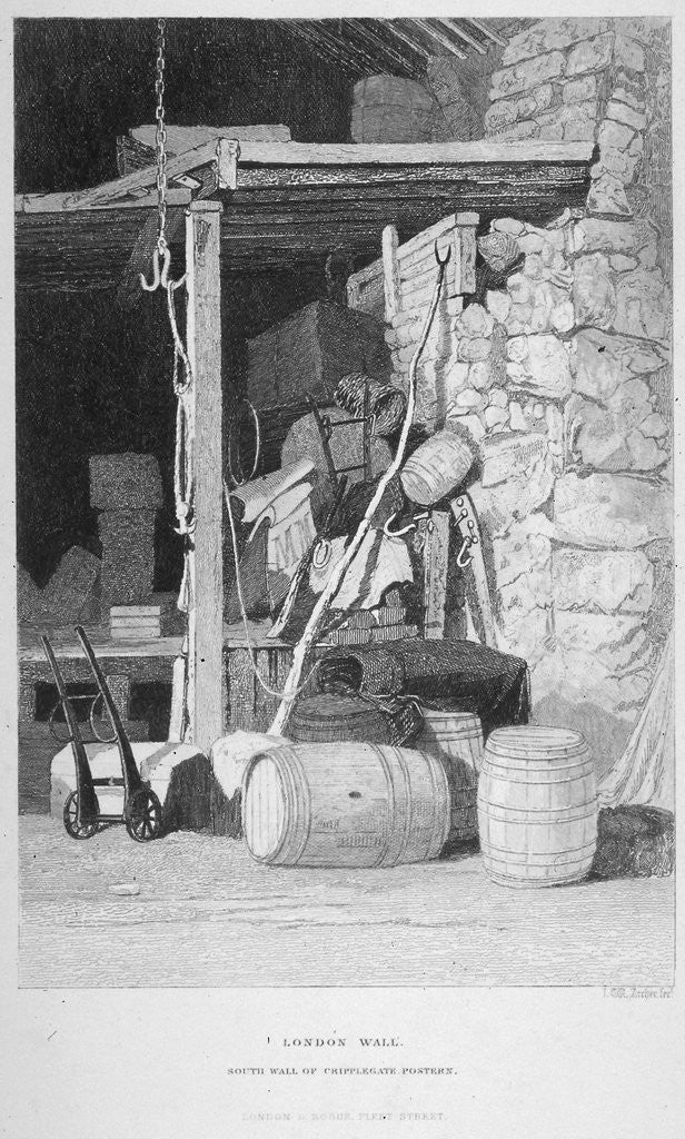 Detail of Fore Street, City of London by John Wykeham Archer