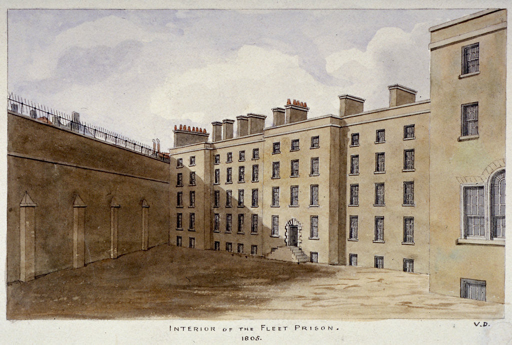 Detail of Inner courtyard of Fleet Prison, City of London by Valentine Davis