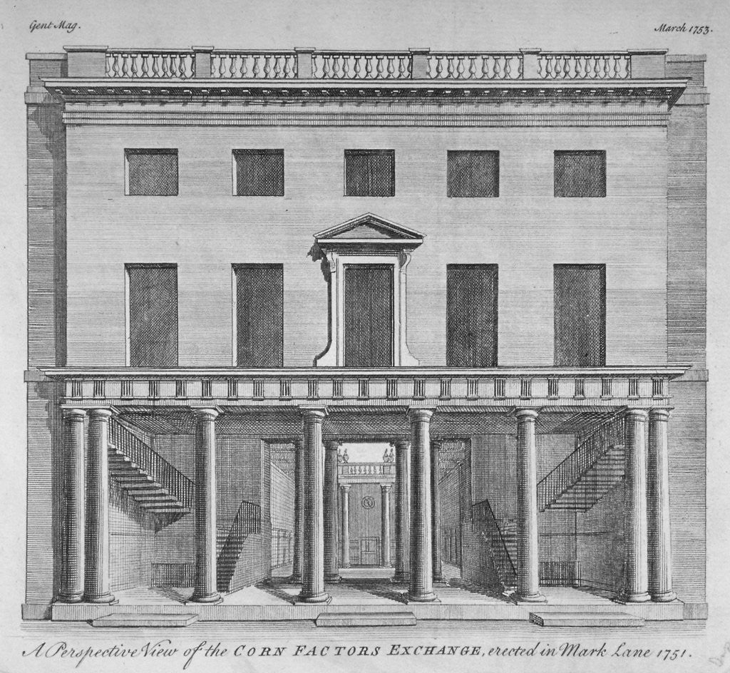 Detail of Corn Exchange, Mark Lane, City of London by Anonymous