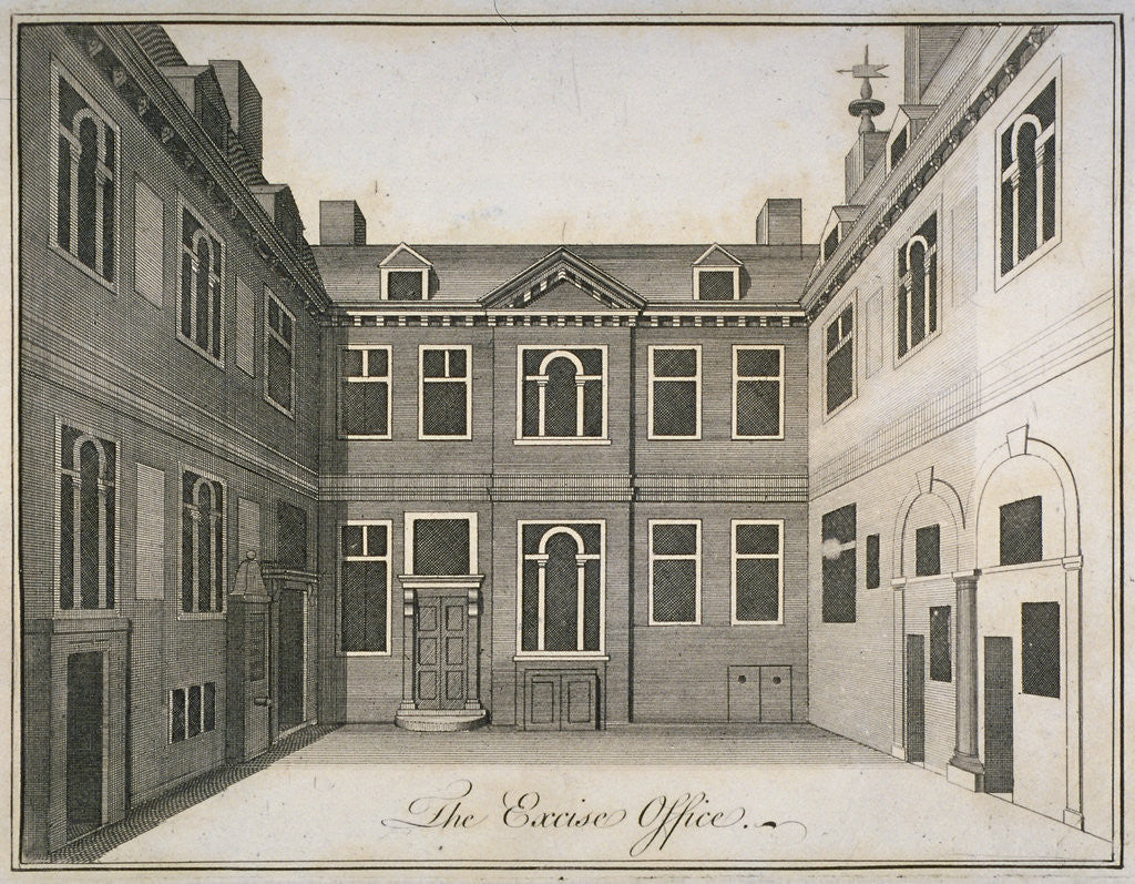 Inner courtyard of the Excise Office, Old Broad Street, City of London by Anonymous