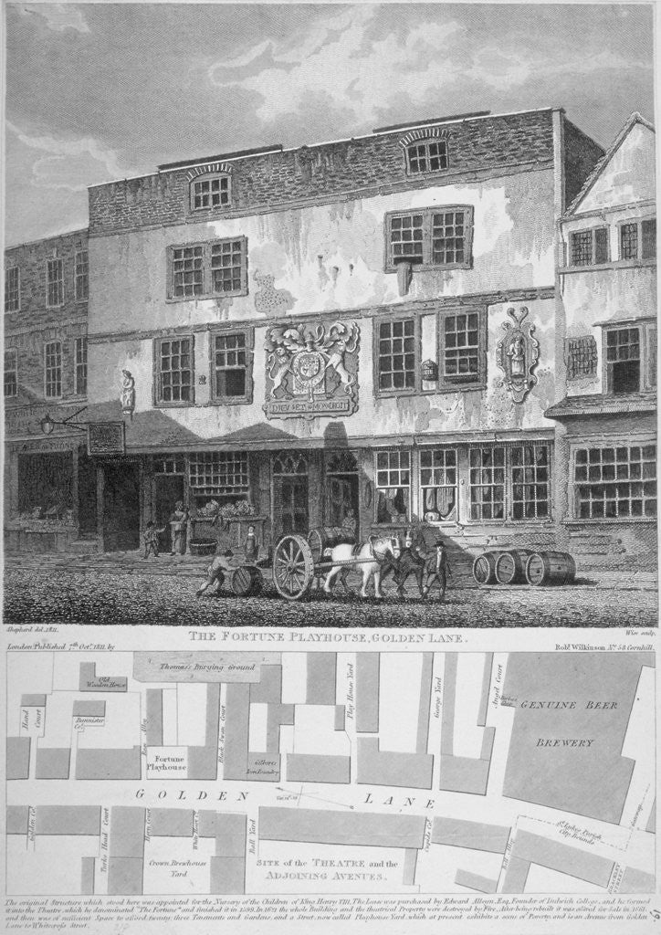 Detail of The Fortune Theatre, Golden Lane, City of London by William Wise