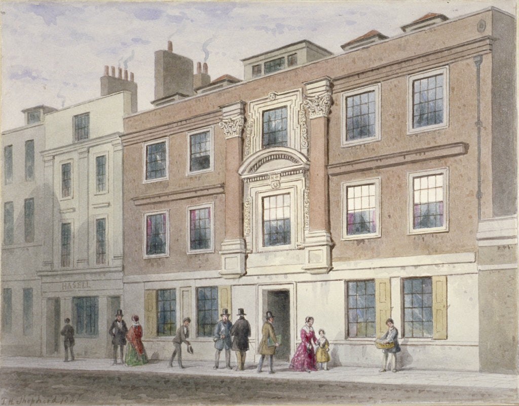 View of a mansion in Great Winchester Street, City of London by Thomas Hosmer Shepherd