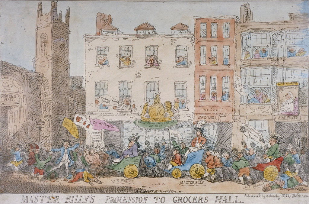 Detail of Master Billy's procession to Grocers' Hall by Anonymous