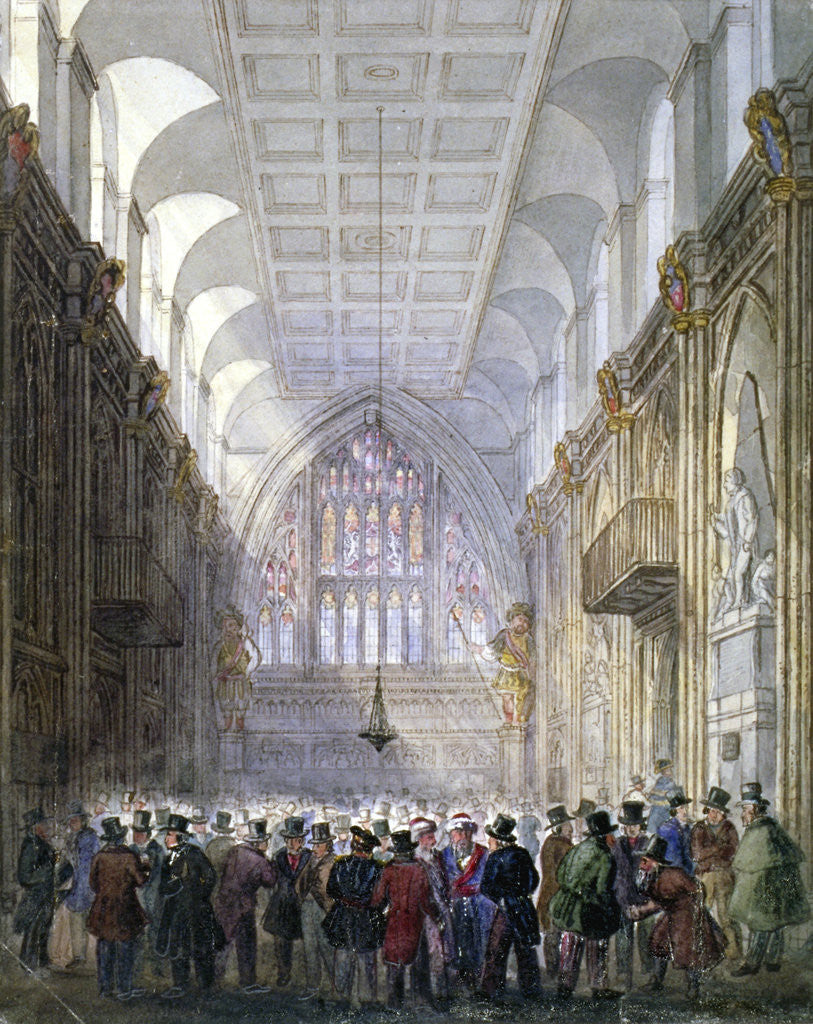 Detail of Interior of the Guildhall, City of London by C Matthews