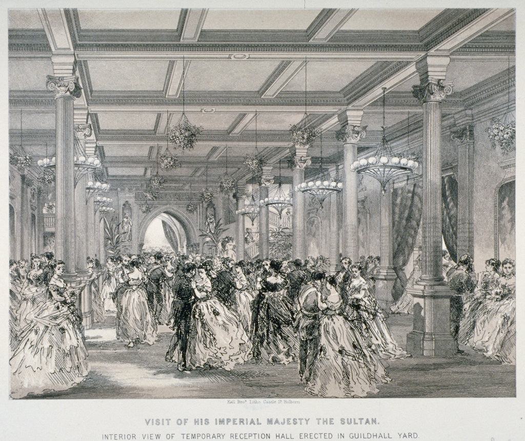 Reception for the Sultan of Turkey, Guildhall, City of London by Kell Brothers