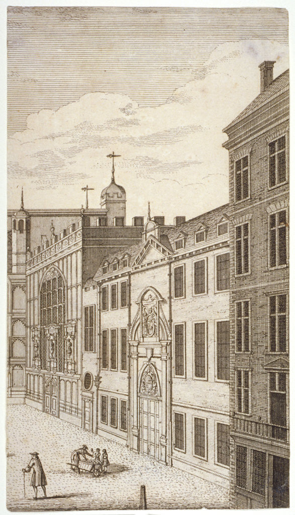 Detail of Guildhall Chapel and Blackwell Hall, City of London by Anonymous