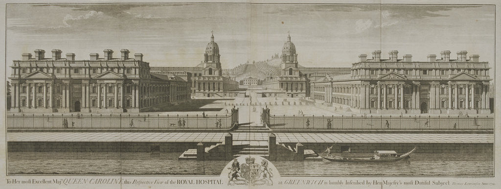 Detail of Greenwich Hospital, London by William Henry Toms