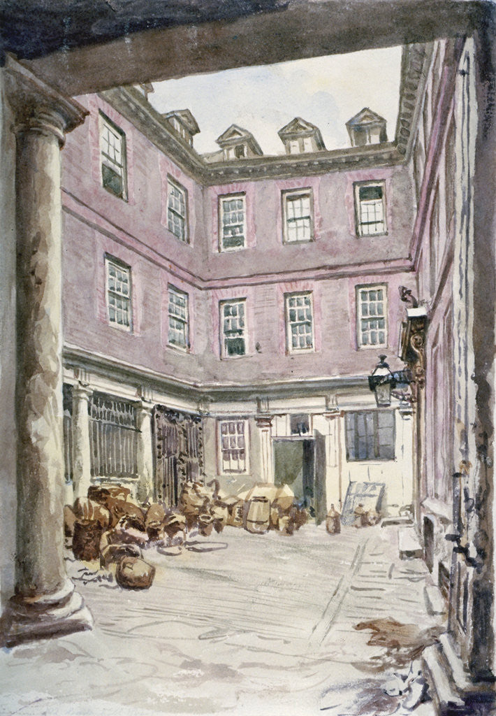 View of the courtyard of no 102 Leadenhall Street, City of London by John Phillipps Emslie