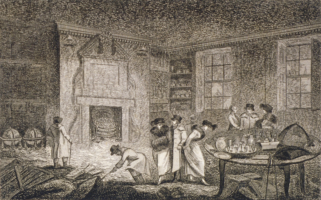 Interior view of the premises of Nathaniel Bentley, Leadenhall Street, City of London by Anonymous