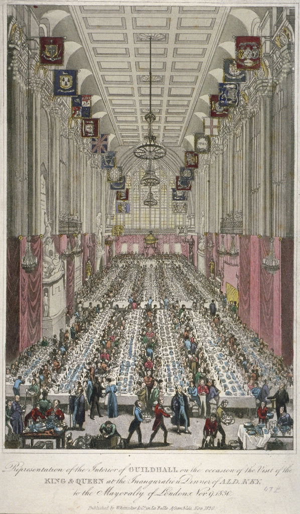 Detail of Dinner in the Guildhall, City of London by Anonymous