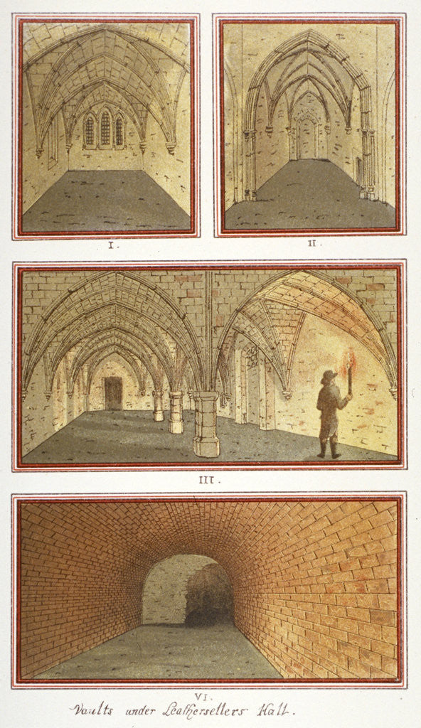 Detail of Vaults beneath Leathersellers' Hall, Little St Helen's, City of London by Anonymous