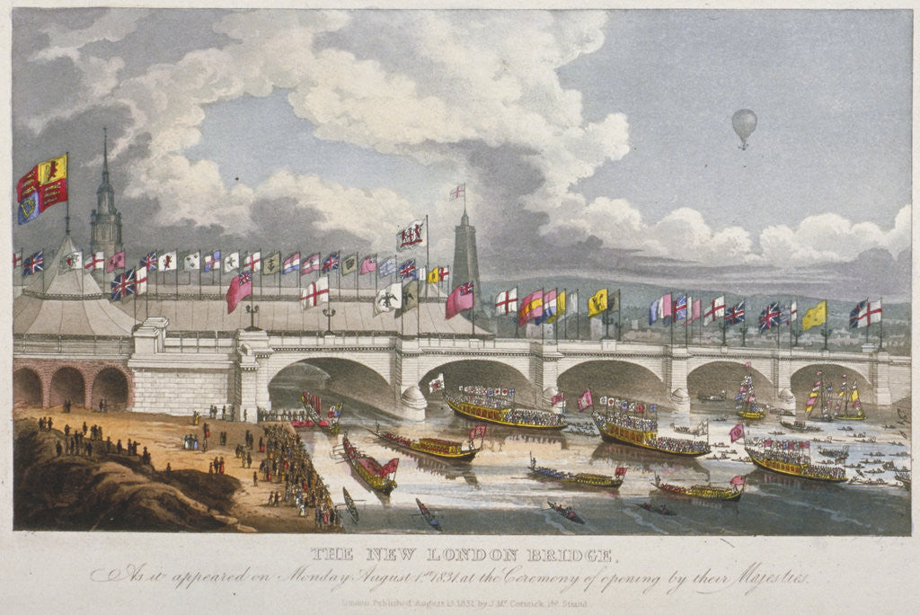 Opening ceremony of the new London Bridge by Anonymous