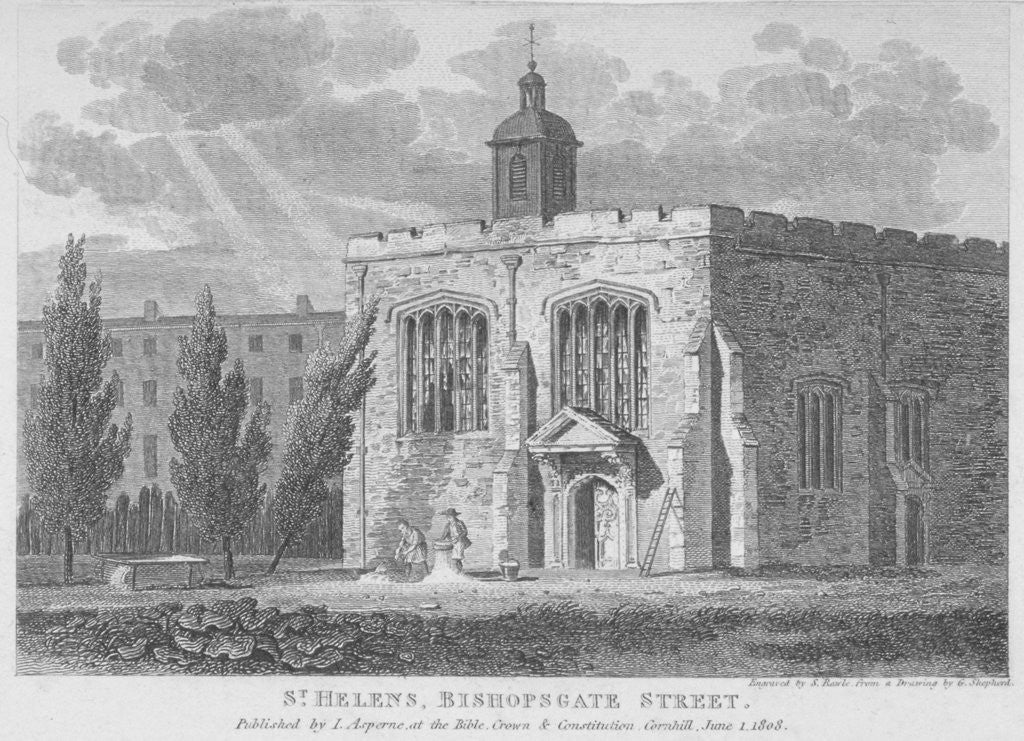 Detail of Church of St Helen, Bishopsgate, City of London by Samuel Rawle
