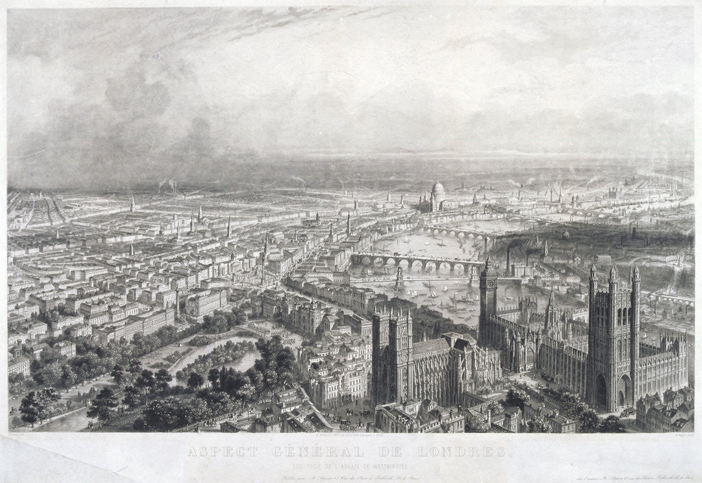 Aerial view of London by A Appert