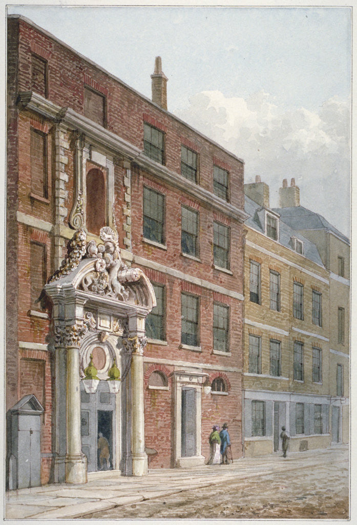 Detail of Merchant Taylors' Hall, Threadneedle Street, City of London by George Shepherd