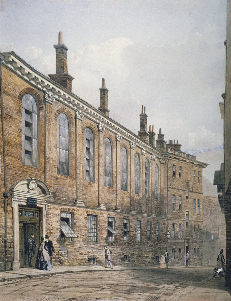 Detail of View of the Merchant Taylors' School in Suffolk Lane, City of London by Anonymous