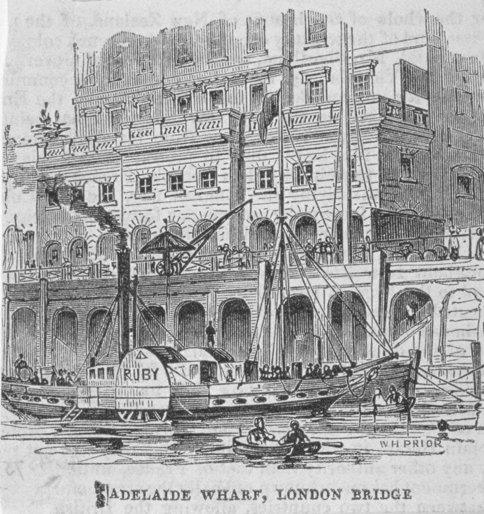 Detail of Adelaide Wharf, London Bridge by Anonymous